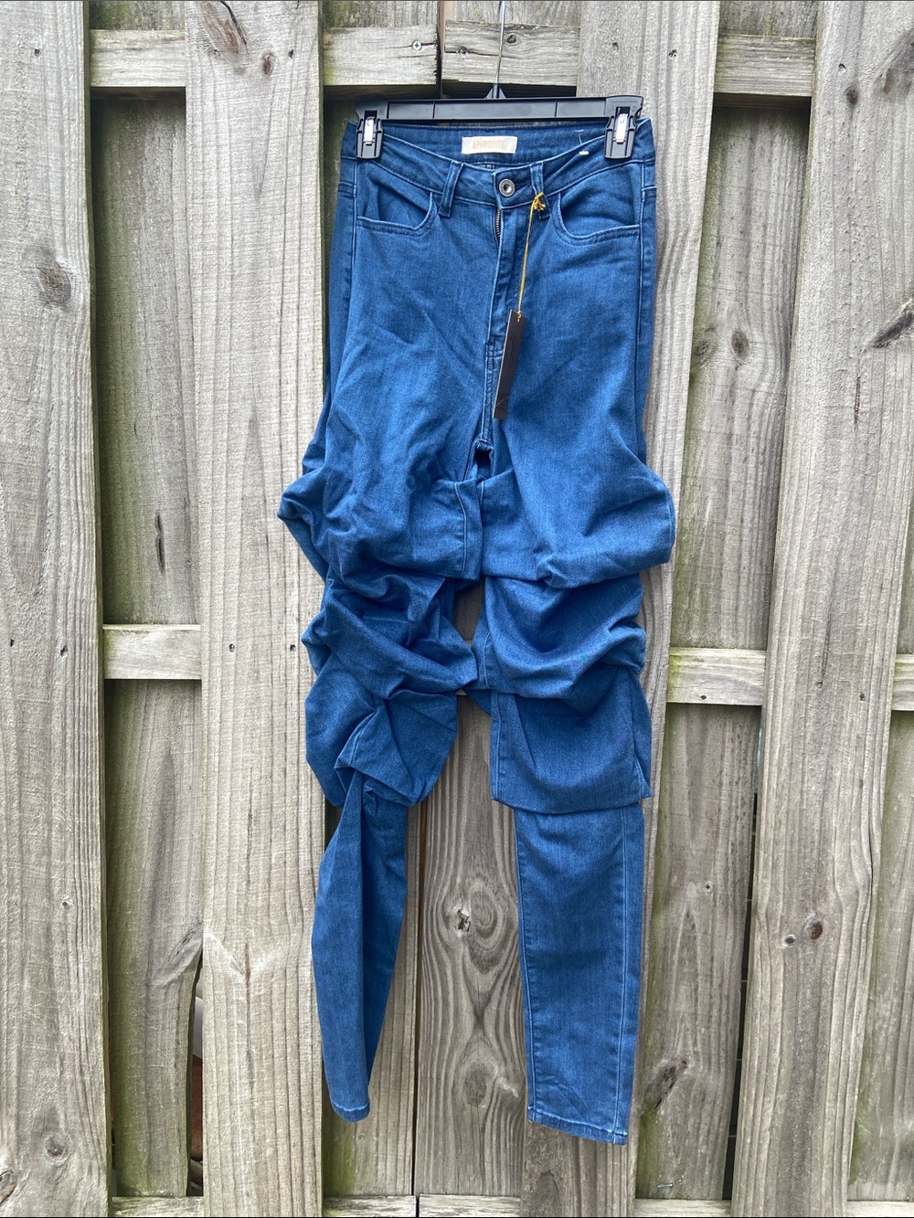 NEW Aphrodite Indigo Ruched High-Rise Skinny Jeans SIZE 7/28